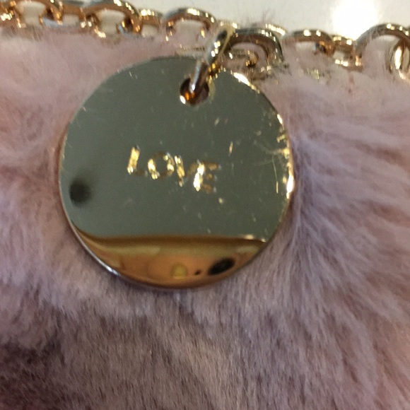 MOVING SALE! LOFT Mauve Faux Fur Handbag - Picture 4 of 6